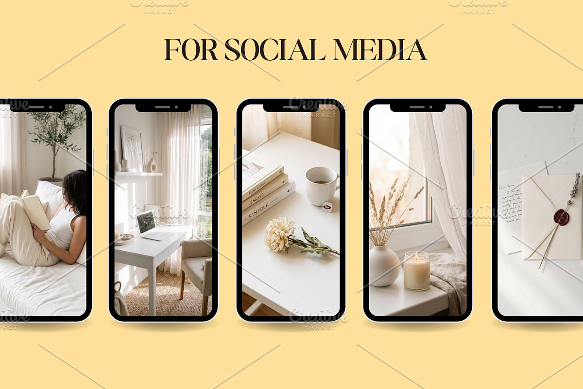 60 White Home Office Stock Photos, a Holiday Photo by Selenique Studio (Photo 4 of 9)