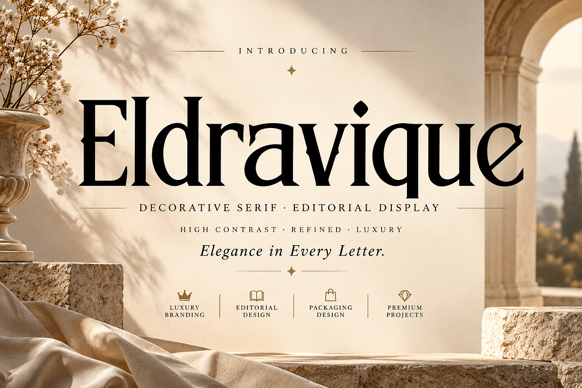 Eldravique, a Serif Font by Wow Magic