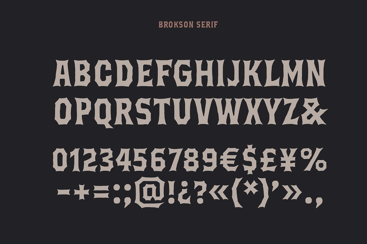 Brokson Script & Serif + Extras, a Serif Font by Andrey Sharonov (Photo 18 of 20)