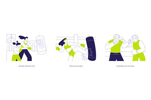 Boxing isolated cartoon vector, a Person Illustration by Visual Generation