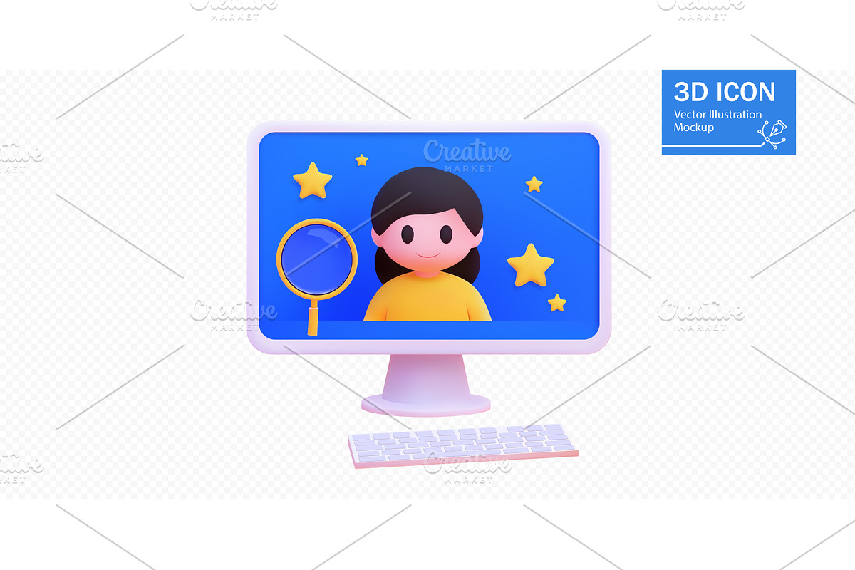 A 3D vector illustration of a, a Technology Illustration by ZinetroN