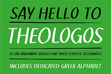 Theologos handmade brush font