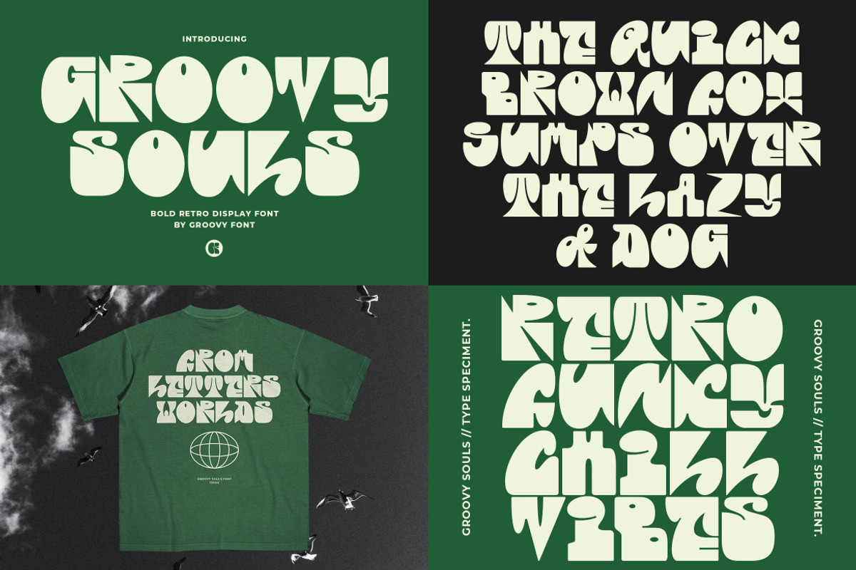 SALE! GROOVY RETRO - Font Bundle, a Sans Serif Font by GroovyFontCo (Photo 5 of 16)