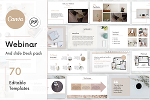 Webinar , Slide Deck Canva Pack