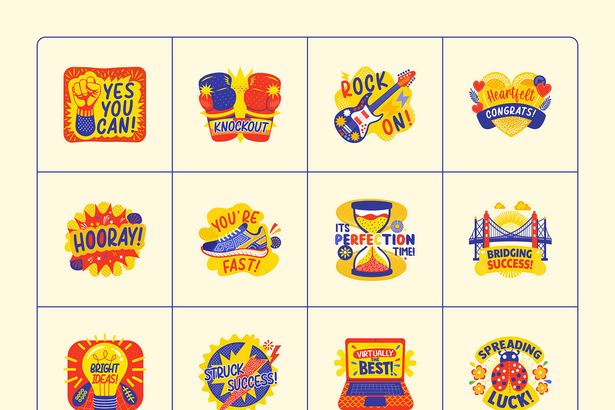 Congratulations Stickers Set, an Emoji Icon by Creative Stall (Photo 9 of 9)