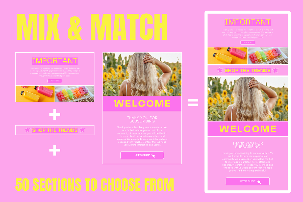 Purple & Yellow Email Templates, an Email Template by SunshineStudioBoutique (Photo 4 of 9)