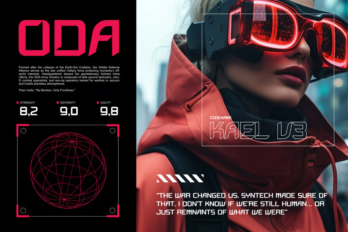 Syntech - Futuristic Display Font, a Sans Serif Font by Brand Earth (Photo 6 of 7)
