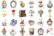Vintage Alice in Wonderland Clipart, an Illustration by Sublimation Artist (Thumbnail 2 of 6)