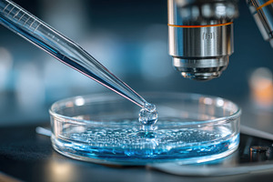 Microscope and Pipette Dropping Liqu, a Photo by Pixeness Studio