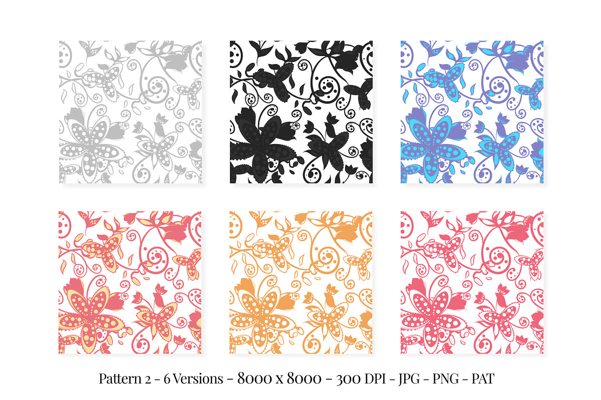 Organic Seamless Botanical Patterns, a Pattern Graphic by Declipo Patt (Photo 3 of 16)