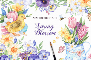 Spring Blossom- Watercolor Set