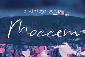 Moccem Font, a Script Font by SophieSaxo