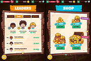 Wooden GUI for Mobile Game, an Illustration by wowu (Thumbnail 3 of 9)