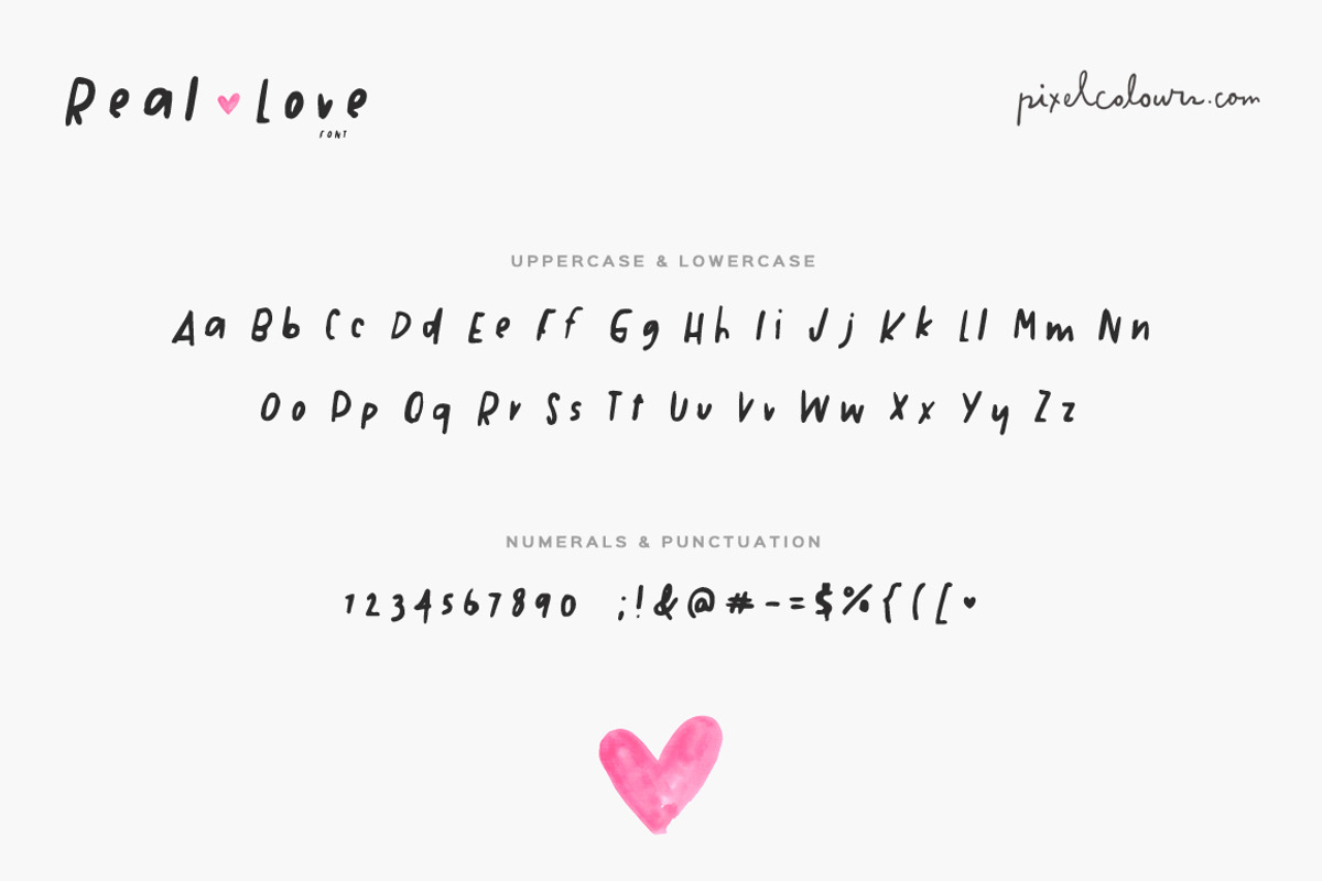 Real Love Whimsical Handwritten Font preview 5