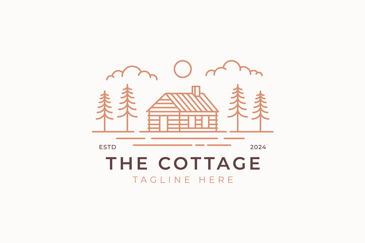 Cottage Logo Hut Forest Wood House, a Branding & Logo Template by Signatoro (Photo 2 of 2)