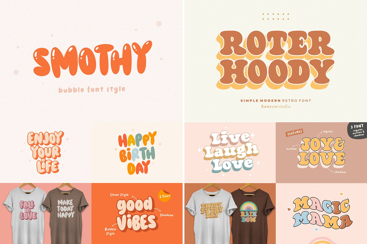 Modern Retro Font Bundle - SALE!, a Font by HansCo Studio (Photo 9 of 14)