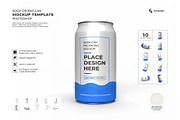 Soda Drink Can Packaging Mockup, a Packaging Mockup by DesignRushMarket (Thumbnail 1 of 11)