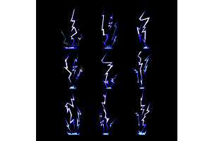 Lightning strike electricity power, an Illustration by pikepicture