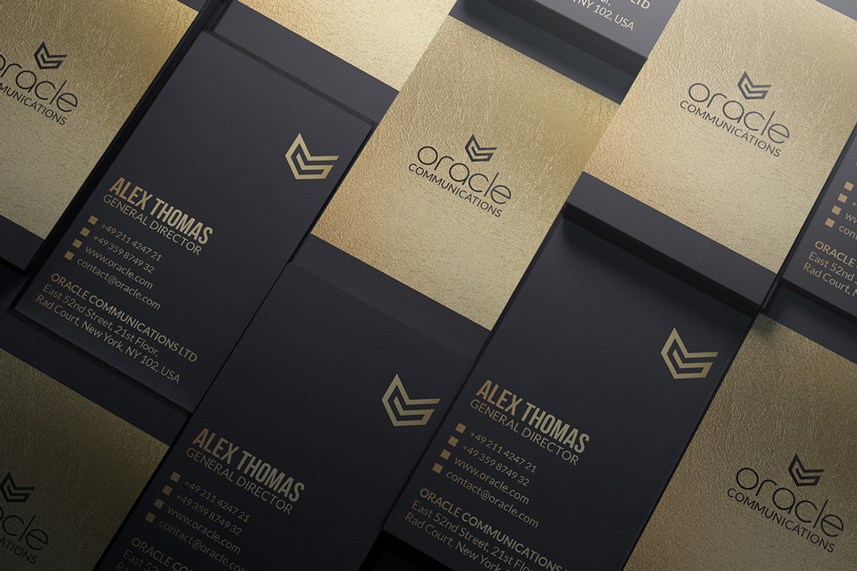Premium Gold And Black Business Card, a Business Card Template by Marvel (Photo 4 of 5)