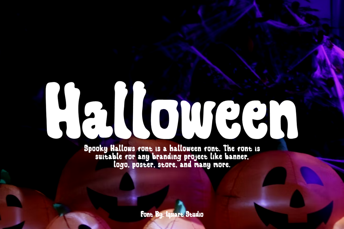 Spooky Hallows - Scary Font, a Handwritten Font by Iqsiart Studio (Photo 3 of 7)