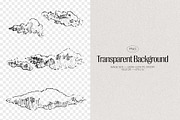 Hand drawn illustrations of clouds, an Object Illustration by TheMountBirdStudio (Thumbnail 3 of 3)