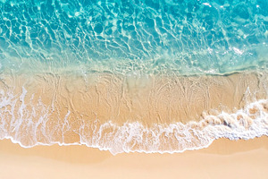 blue sea water top view AI generated, a Photo by WorldOfPhotos