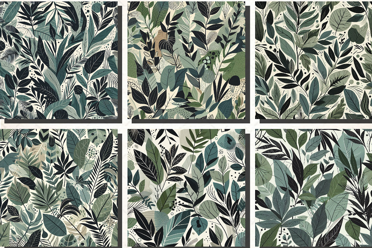 Bold Modern Botanical Pattern, a Background Graphic by DreamCafeArt (Photo 2 of 5)