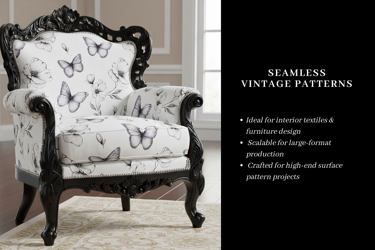 Vintage Botanical Engraving Patterns, a Pattern Graphic by LUSH Studio (Photo 5 of 6)