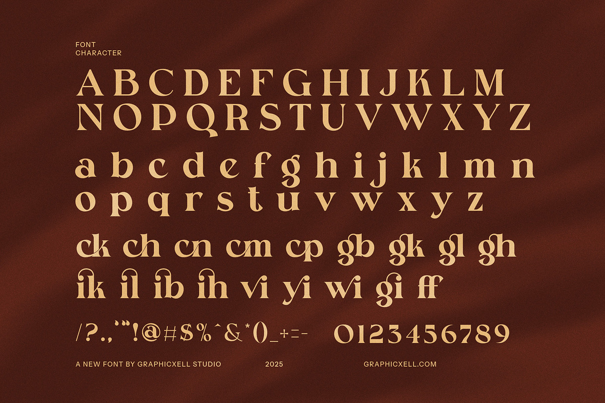 Migilen Modern Serif Font, a Serif Font by Graphicxell (Photo 8 of 8)