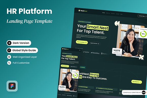 WorkNest - HR Platform Landing Page preview 5