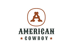 Letter A Western American Old West, a Branding & Logo Template by Buqancreative