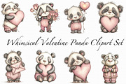 Whimsical Valentine Panda Clipart Se, an Illustration by Libby Wishes (Thumbnail 2 of 6)