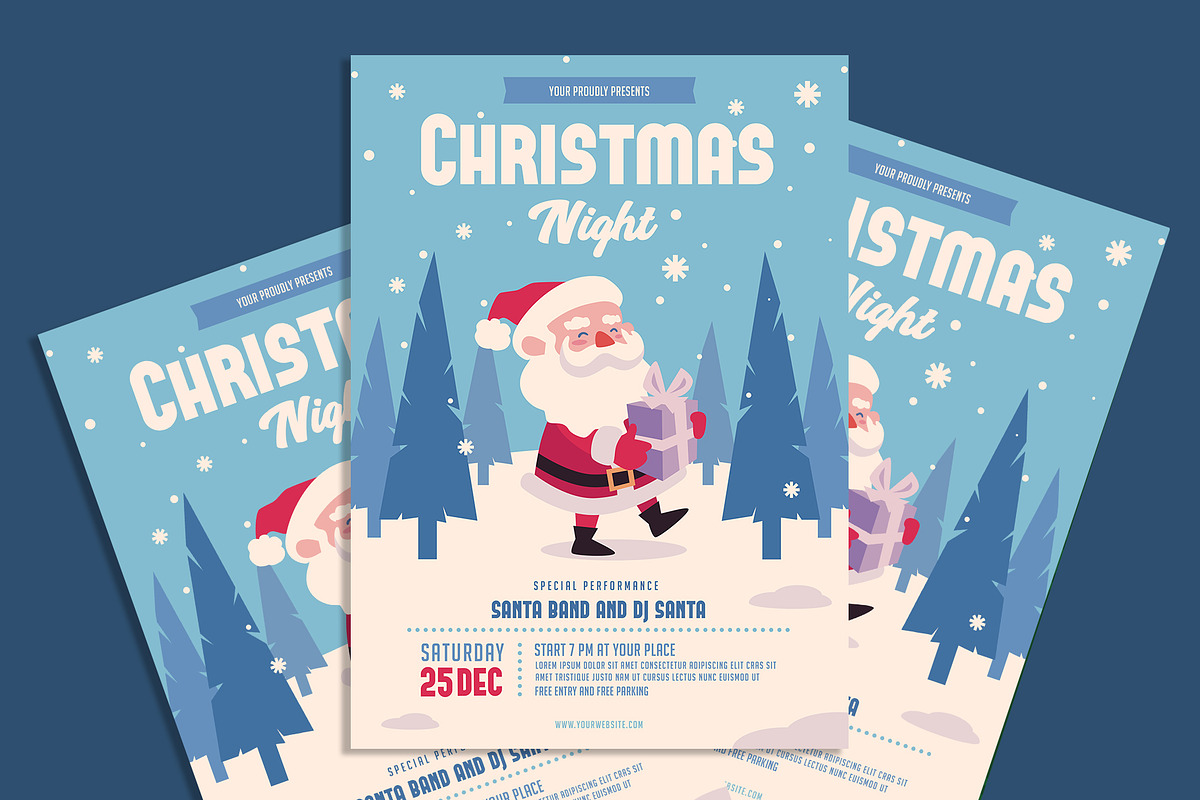 Christmas Night Flyer, a Flyer Template by AdamHasan (Photo 2 of 3)