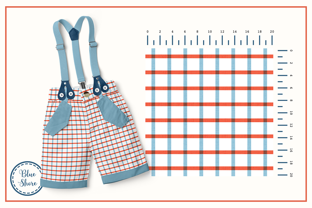 Blue Shore - Seamless Patterns Set, a Pattern Graphic by Cuteanny Design (Photo 3 of 8)