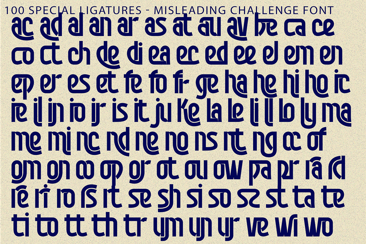 Misleading Challenge Font, a Sans Serif Font by 177Studio (Photo 8 of 8)
