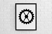 Gear Silhouette SVG, an Object Illustration by newminddesign (Thumbnail 2 of 3)