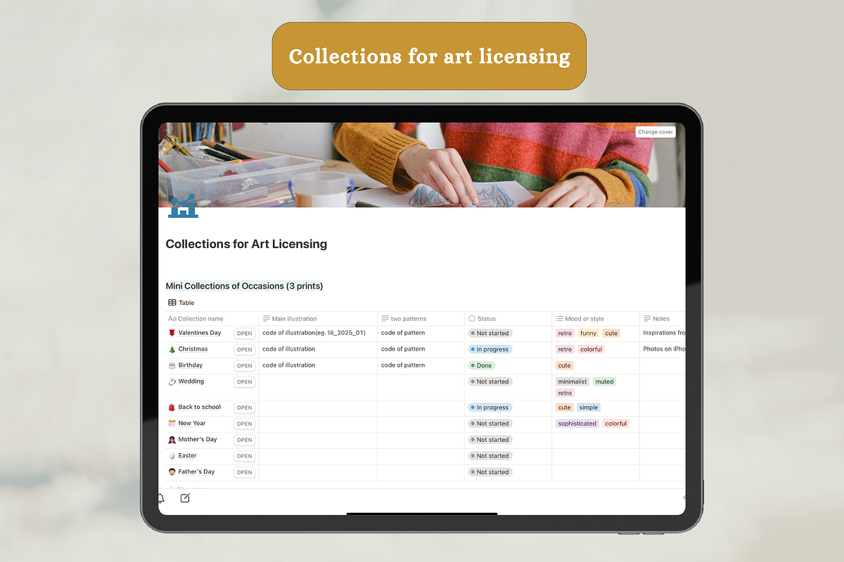 Notion planner for creatives, a Design Template by Petite Zakka Boutique (Photo 6 of 9)