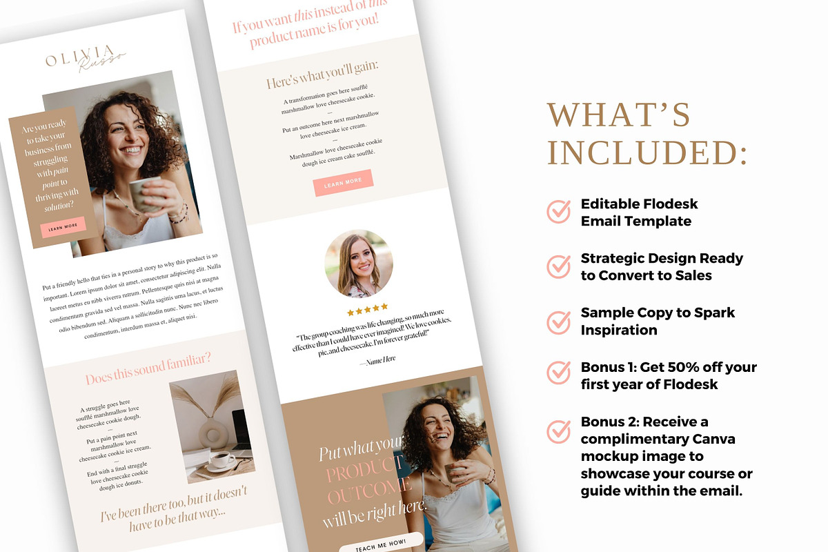 Flodesk Template | Launch Email, an Email Template by Ciera Design Templates (Photo 3 of 8)