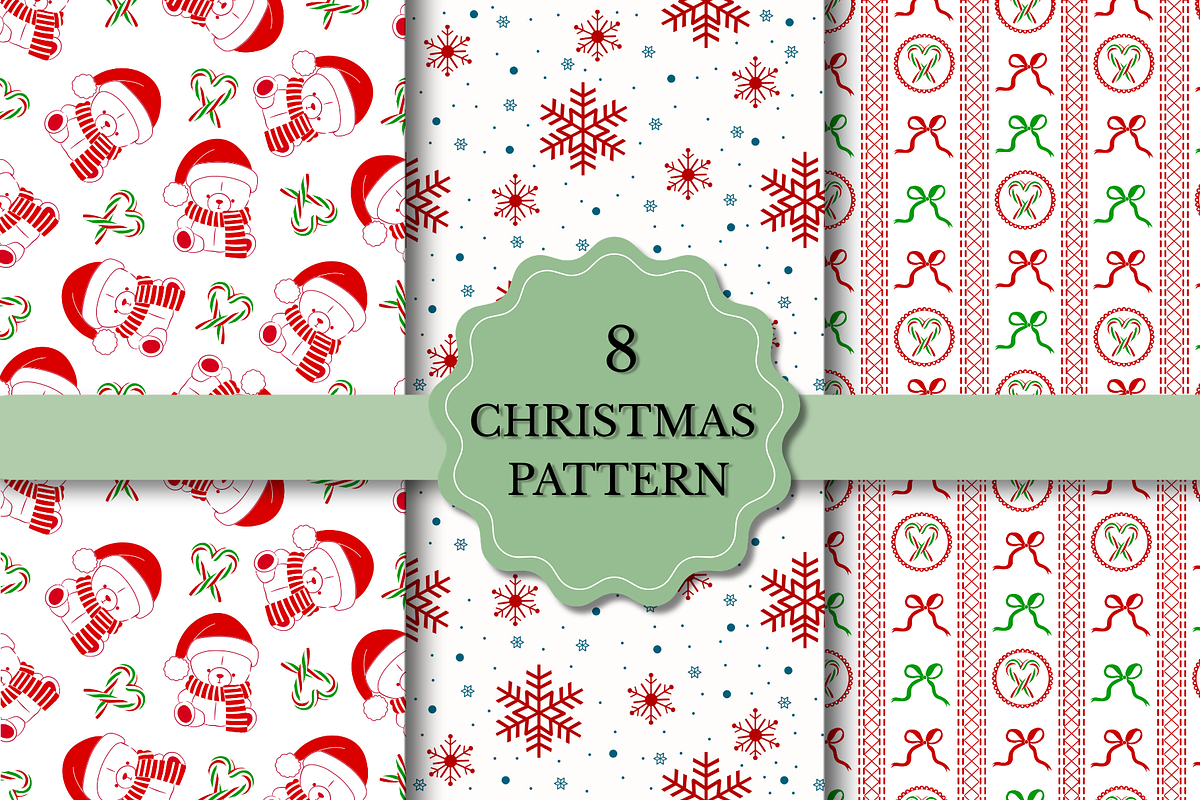 Christmas Seamless Patterns #3, a Pattern Graphic by wind mill (Photo 1 of 3)
