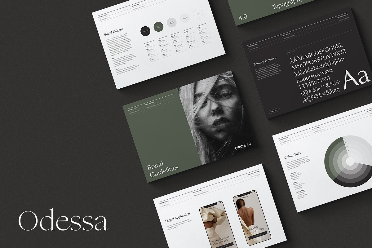 ODESSA / Brand Guidelines, a Presentation Template by Circular (Photo 1 of 20)