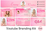 Youtube branding kit for Canva, a Social Media Template by Amiraliya (Thumbnail 1 of 6)