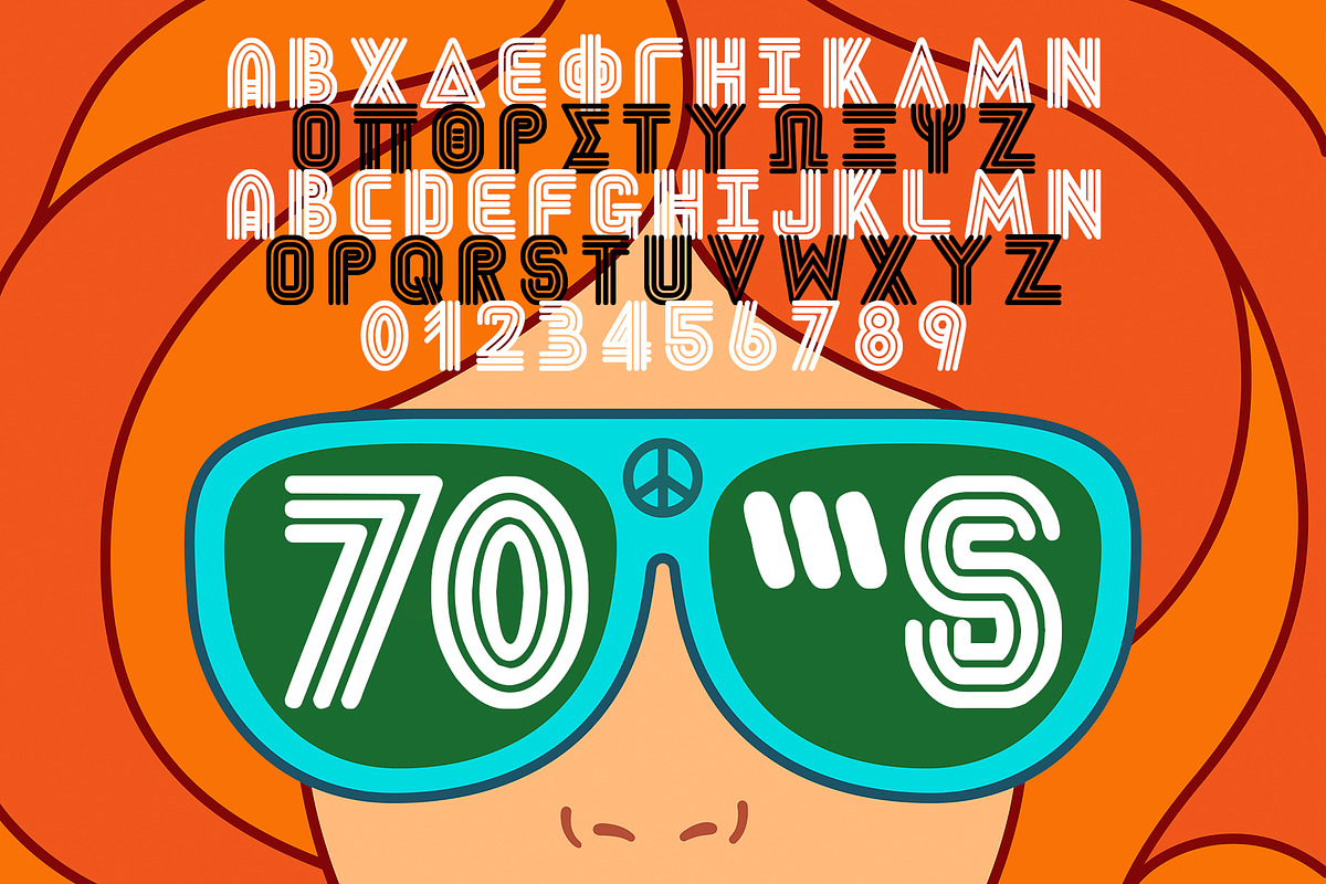 70's Greek Sport Font preview 4