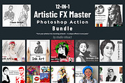 Artistic FX Master Photoshop Action, an Action Add-On by Studio Retouch (Thumbnail 1 of 37)