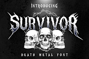SURVIVOR METAL FONT, a Blackletter Font by dansdesign (Thumbnail 1 of 7)