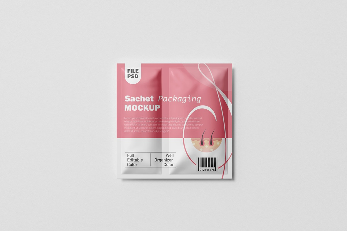 Sachet Packaging Mockup, a Packaging Mockup by Graphic Deal (Photo 2 of 7)