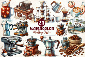 Making Coffee Clipart