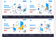 Isometric Landing Page Template, an Illustration by alexdndz (Thumbnail 6 of 29)