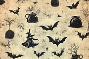 Retro Halloween on Tan Canvas, a Background Graphic by Printable Treasure (Thumbnail 7 of 8)