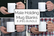 Male Blank Coffee Mug Mockup Bundle, a Cups & Container Mockup by Creatives STOCK (Thumbnail 1 of 2)