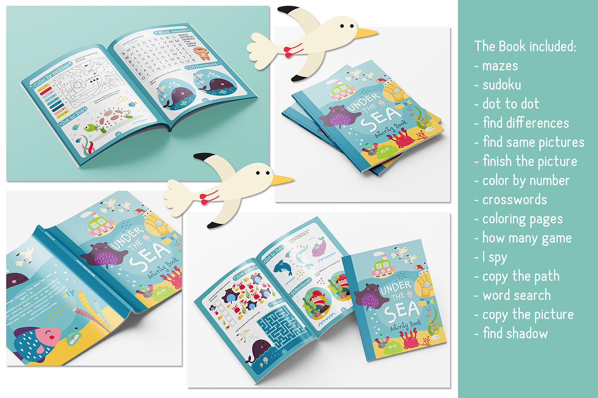 Under the Sea Activity Book for Kids, an Education Illustration by Nursery Art (Photo 5 of 8)